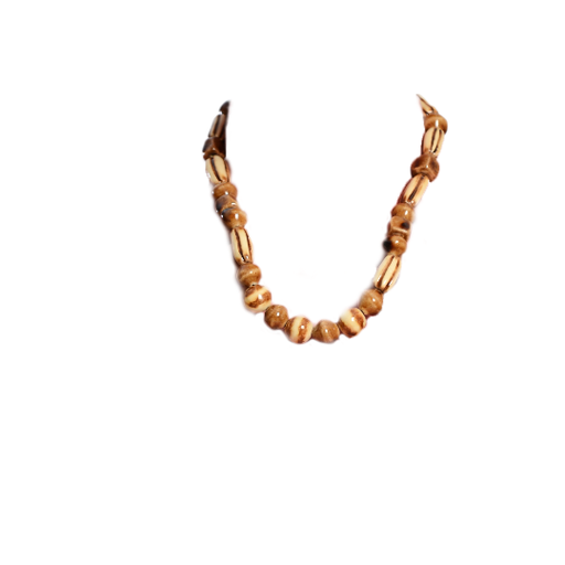 BROWN BEIGE CERAMIC CLAY CHOKER