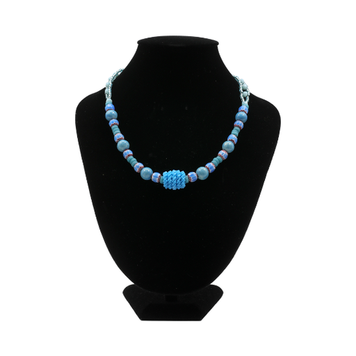 SARAWAK BEADS NECKLACE (BLUE)