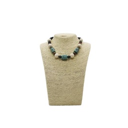 GREENISH AND WHITE COLOUR NECKLACE