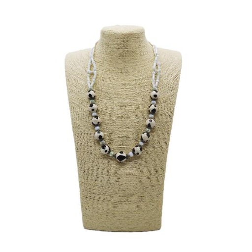 WHITE AND BEIGE COLOUR NECKLACE