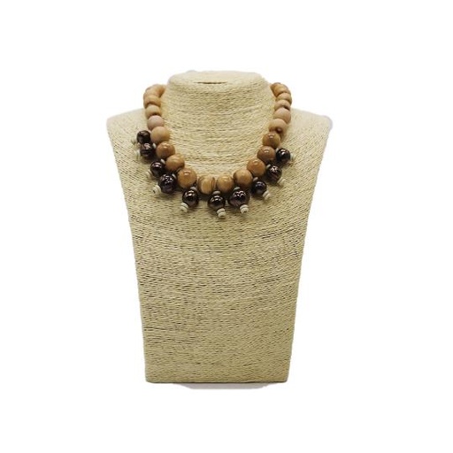 LIGHT BROWN BRONZE METAL NECKLACE